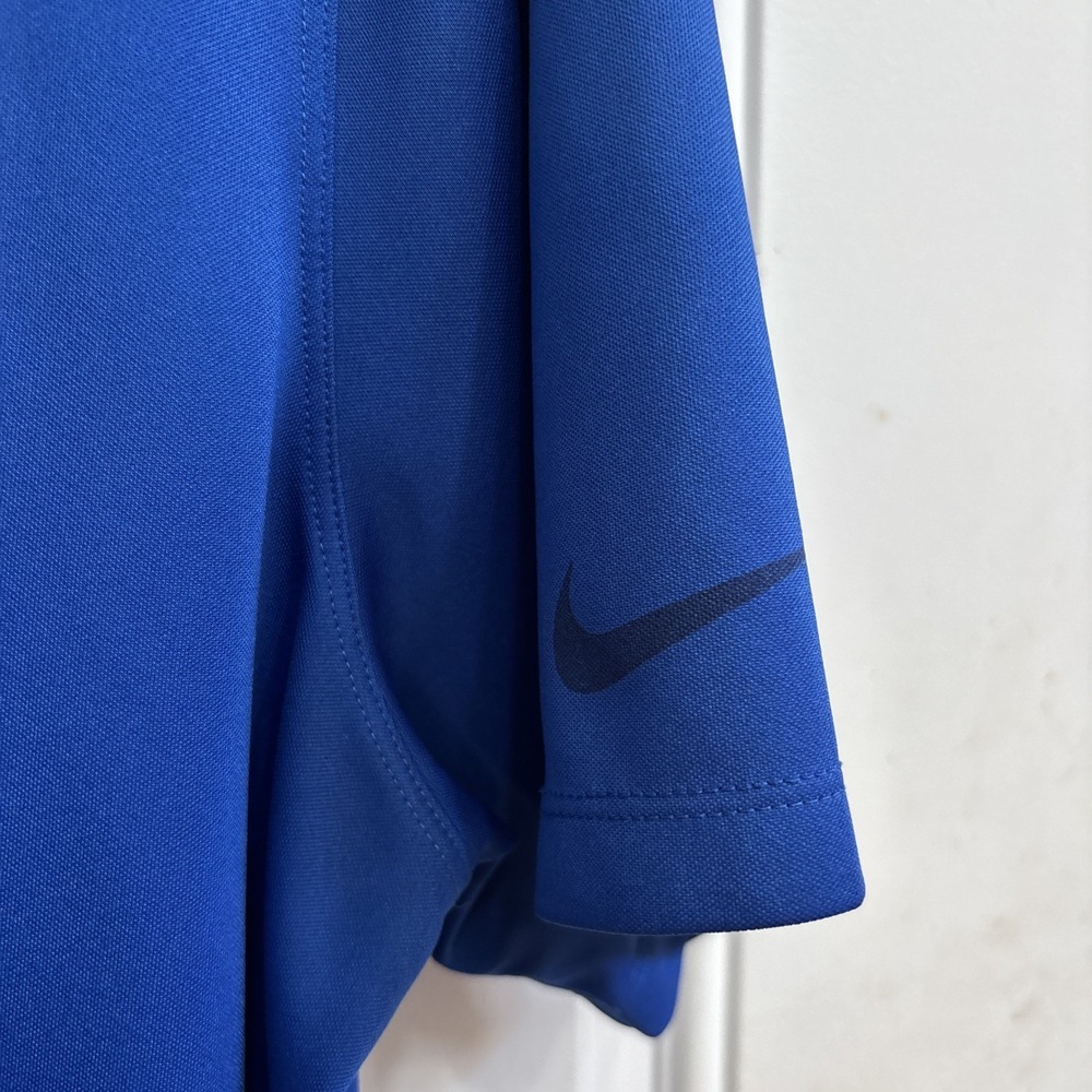 Nike Golf Dri-FIT Men's Solid Blue Polo Shirt Large - Picture 3 of 5